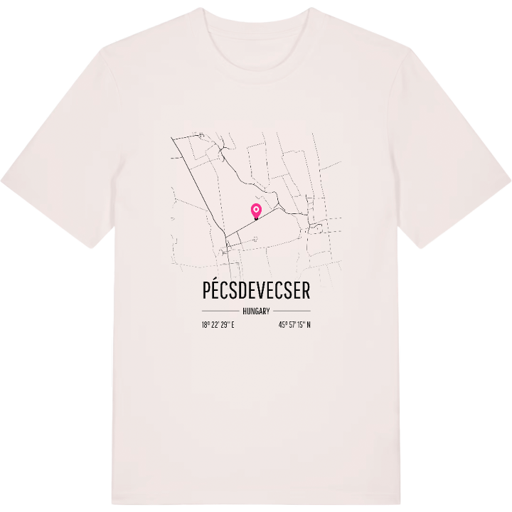 Pécsdevecser karta t-shirt – t-shirt från PinShirt