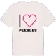 Jag älskar Peebles t-shirt stort tryck