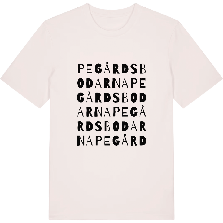 Pegårdsbodarna ordlek t-shirt – t-shirt från PinShirt