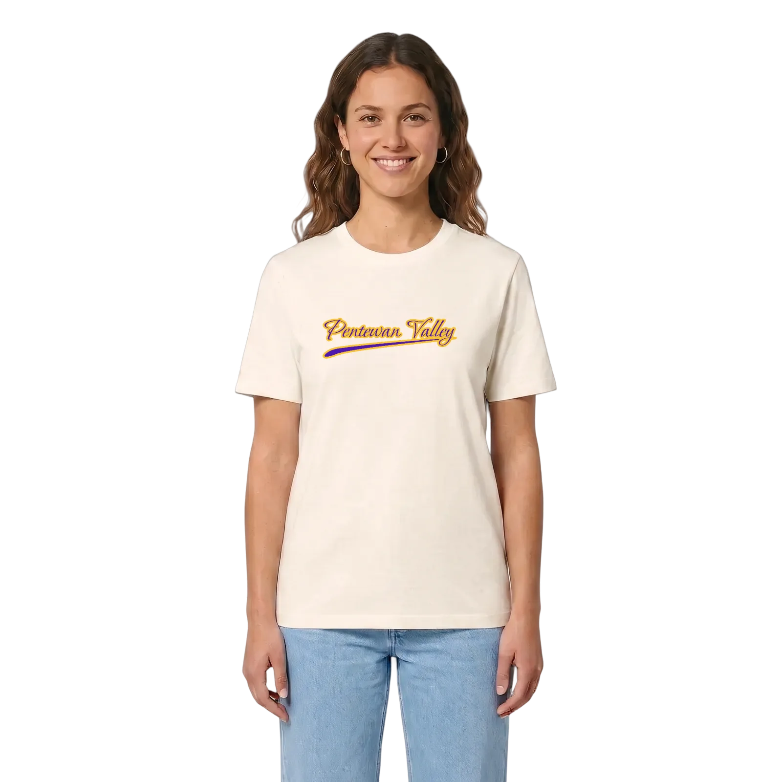 Pentewan Valley baseball t-shirt – Vintage White, i miljö