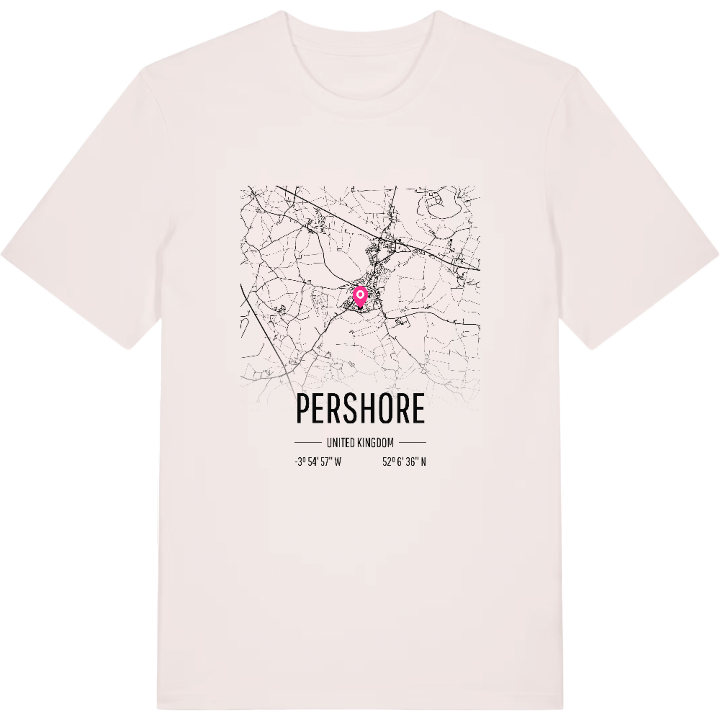 Pershore karta t-shirt – t-shirt från PinShirt