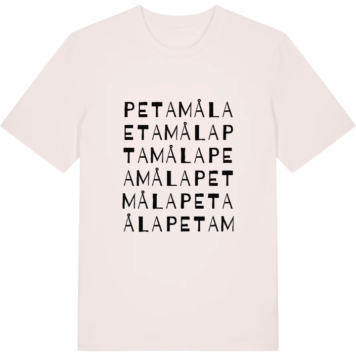 Petamåla ordlek t-shirt – t-shirt från PinShirt