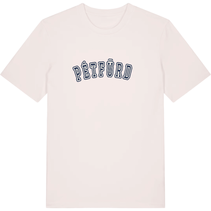 Pétfürdő college t-shirt – t-shirt från PinShirt