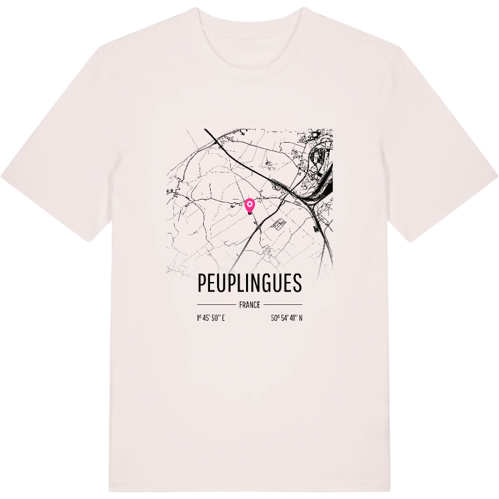 Peuplingues karta t-shirt – t-shirt från PinShirt
