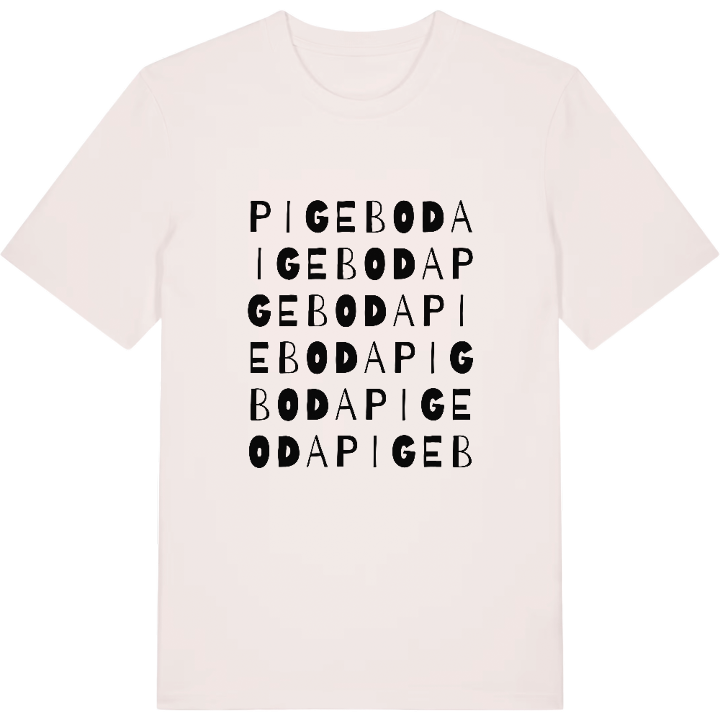 Pigeboda ordlek t-shirt – t-shirt från PinShirt