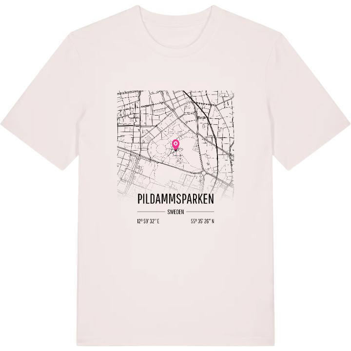 Pildammsparken karta t-shirt – t-shirt från PinShirt