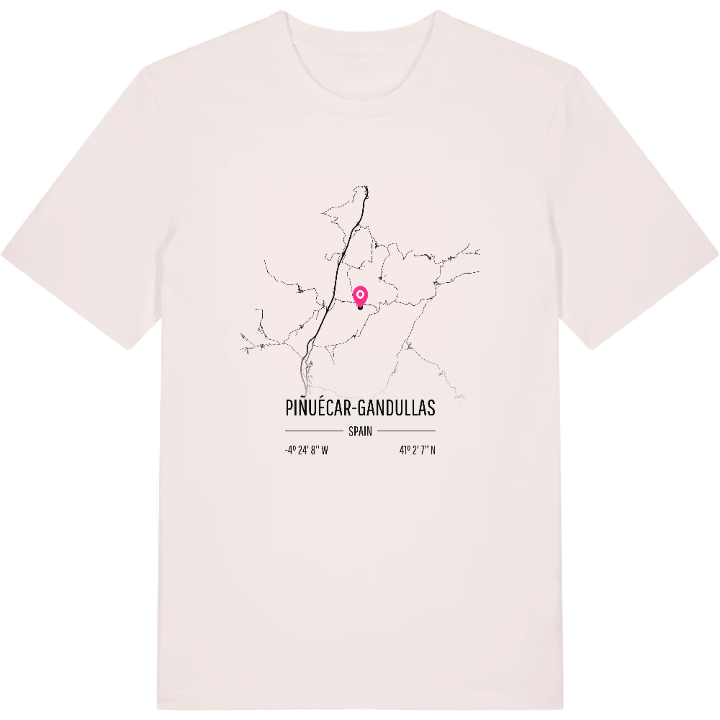 Piñuécar-Gandullas karta t-shirt – t-shirt från PinShirt