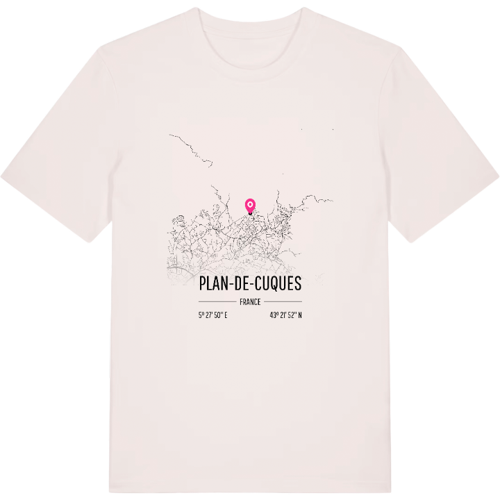 Plan-de-Cuques karta t-shirt – t-shirt från PinShirt