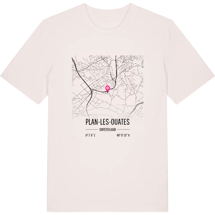 Plan-les-Ouates karta t-shirt – t-shirt från PinShirt