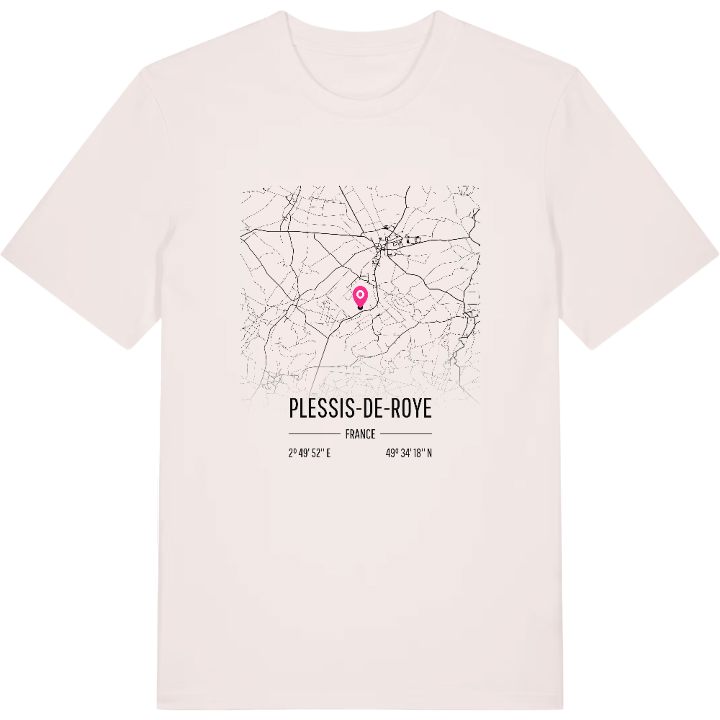 Plessis-de-Roye karta t-shirt – t-shirt från PinShirt