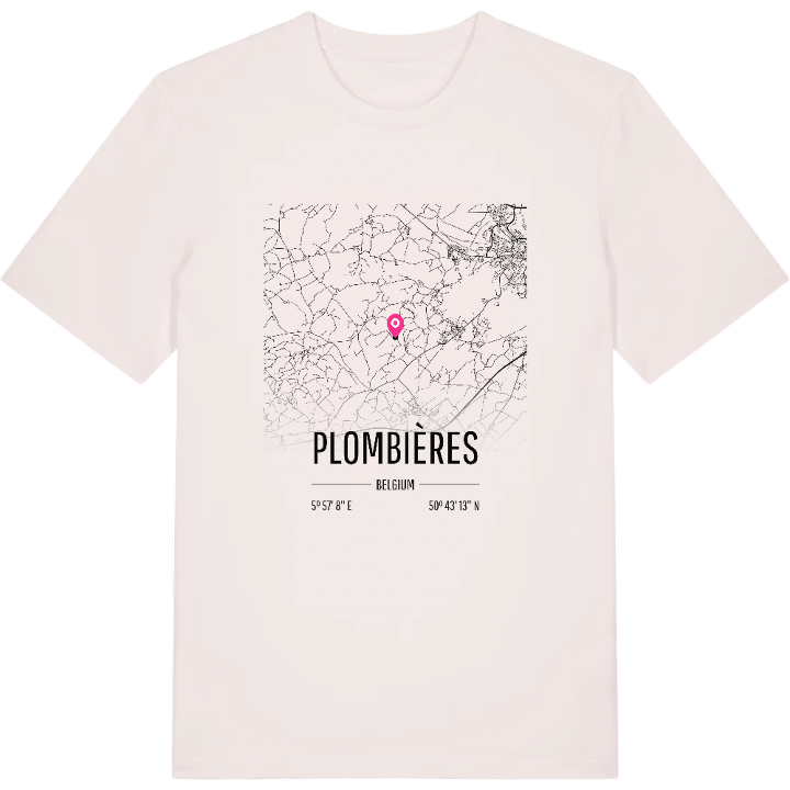 Plombières karta t-shirt – t-shirt från PinShirt