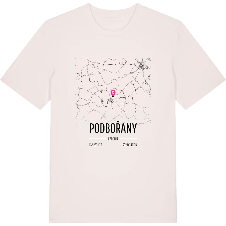 Podbořany karta t-shirt – t-shirt från PinShirt