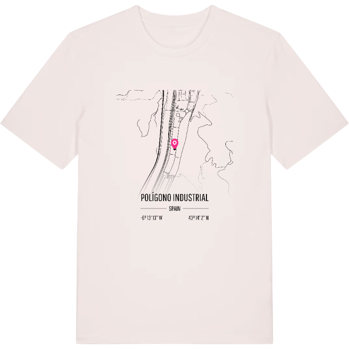 Polígono Industrial karta t-shirt – t-shirt från PinShirt