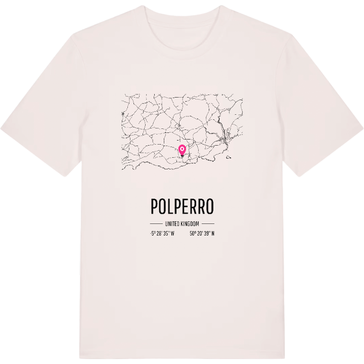 Polperro karta t-shirt – t-shirt från PinShirt