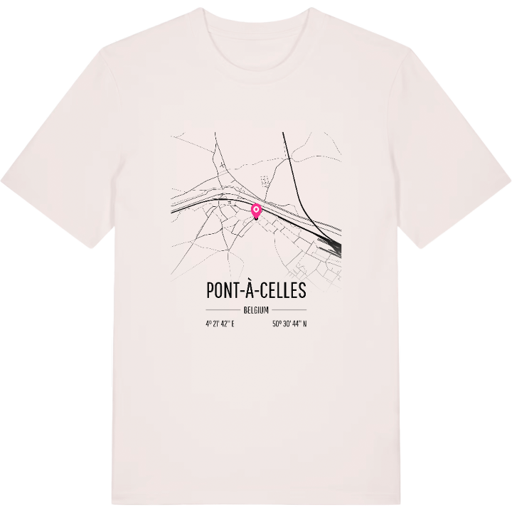 Pont-à-Celles karta t-shirt – t-shirt från PinShirt
