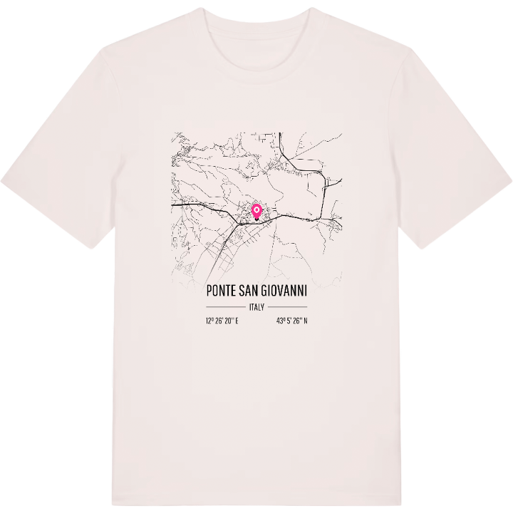 Ponte San Giovanni karta t-shirt – t-shirt från PinShirt