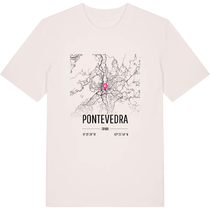 Pontevedra karta t-shirt – t-shirt från PinShirt