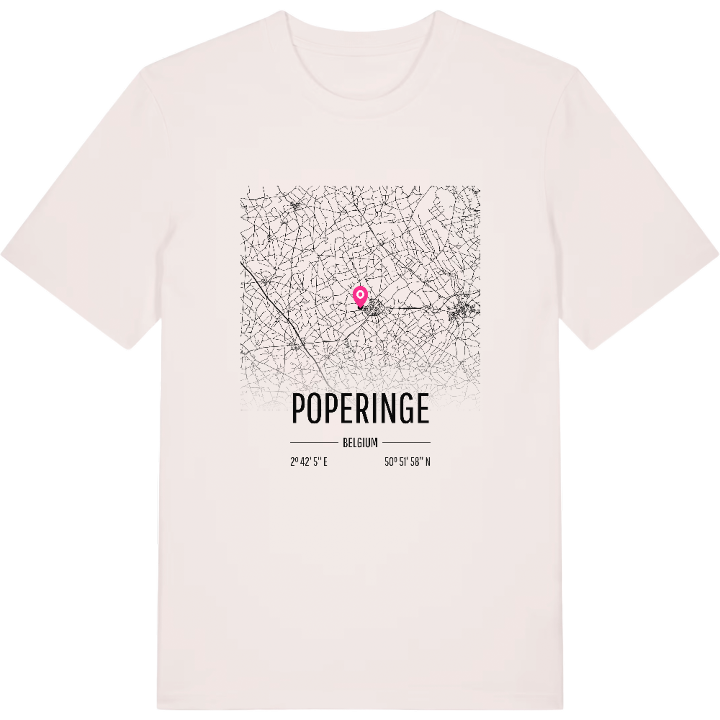 Poperinge karta t-shirt – t-shirt från PinShirt