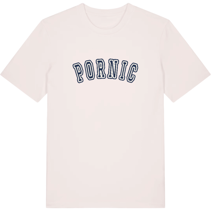 Pornic college t-shirt – t-shirt från PinShirt