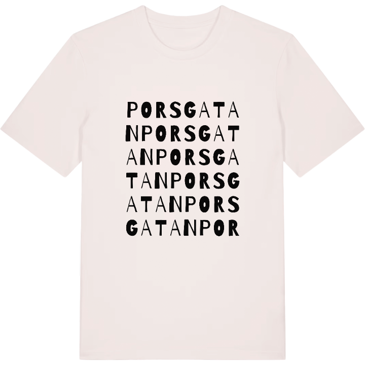 Porsgatan ordlek t-shirt – t-shirt från PinShirt
