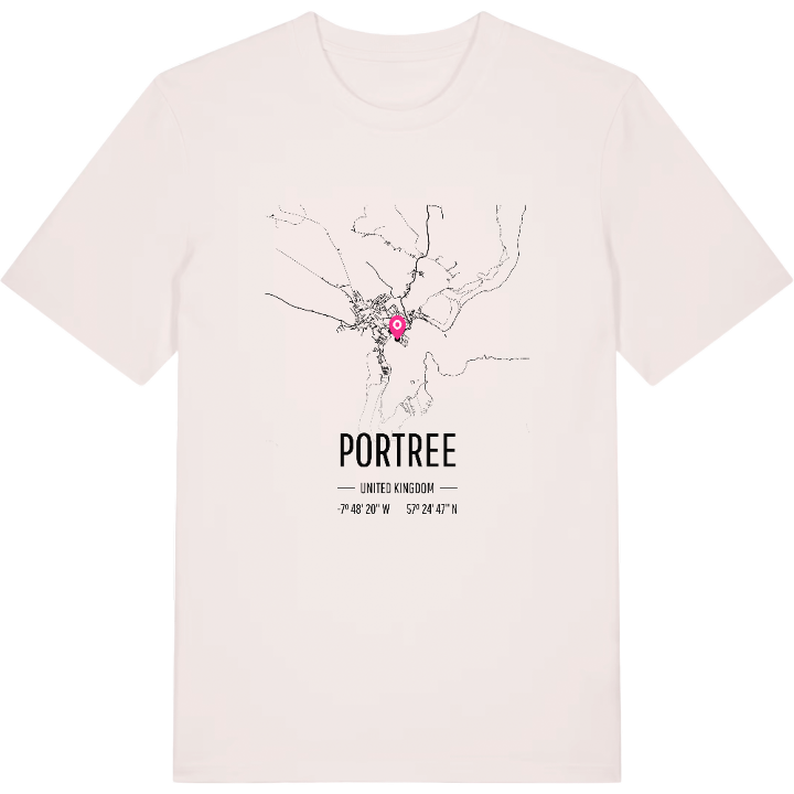Portree karta t-shirt – t-shirt från PinShirt