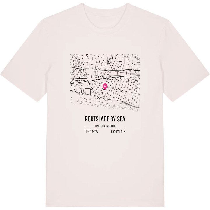 Portslade by Sea karta t-shirt – t-shirt från PinShirt