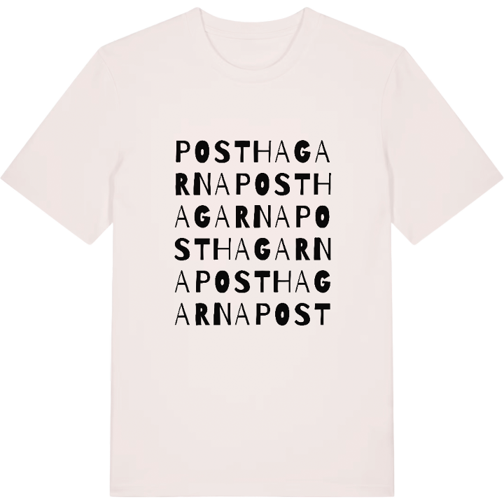 Posthagarna ordlek t-shirt – t-shirt från PinShirt