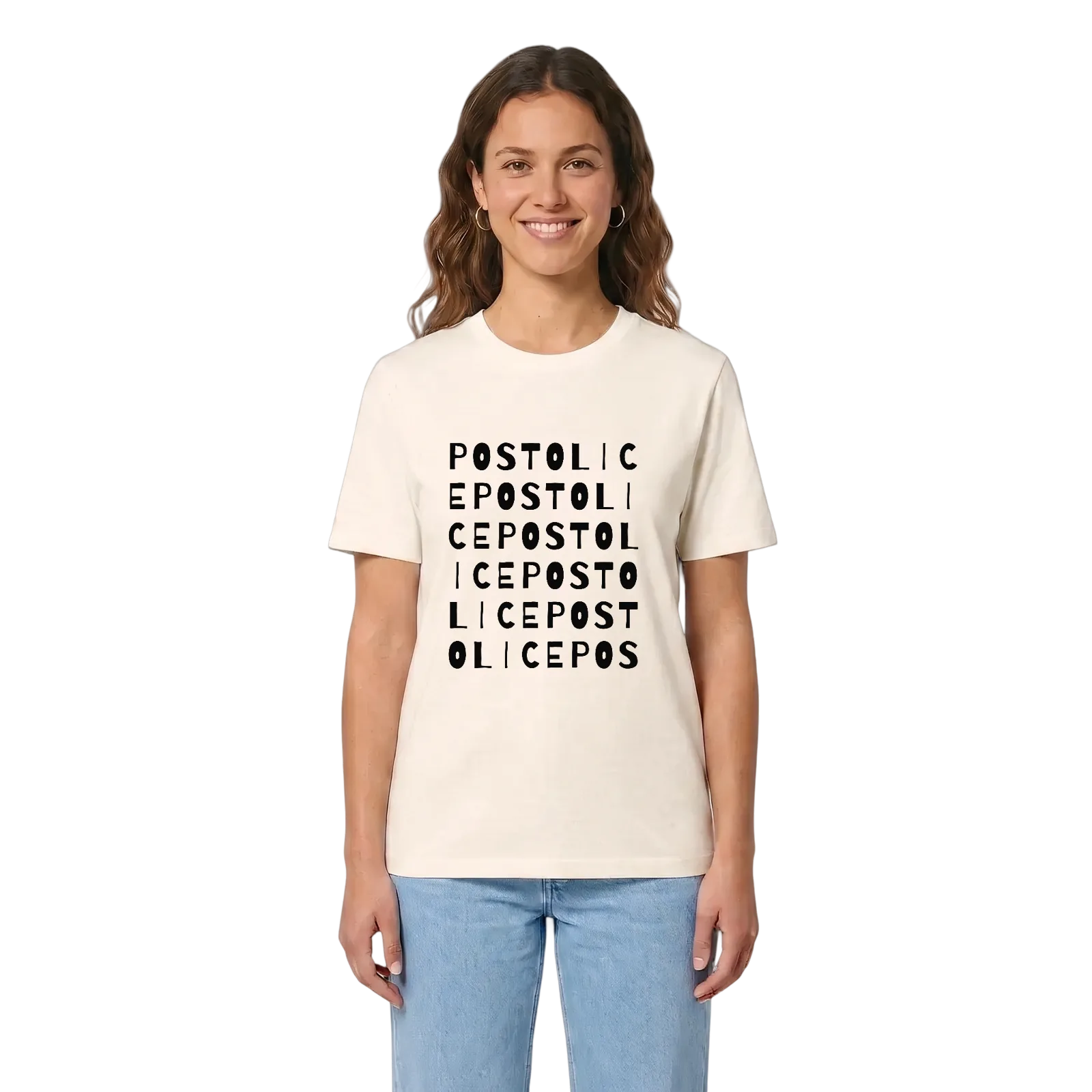 Postolice ordlek t-shirt – Vintage White, i miljö