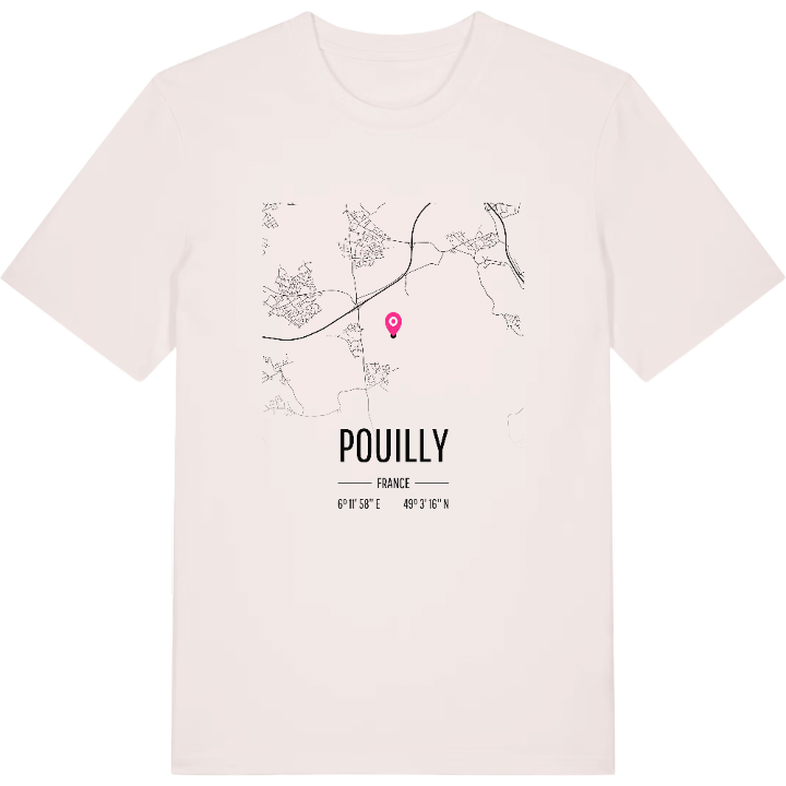Pouilly karta t-shirt – t-shirt från PinShirt