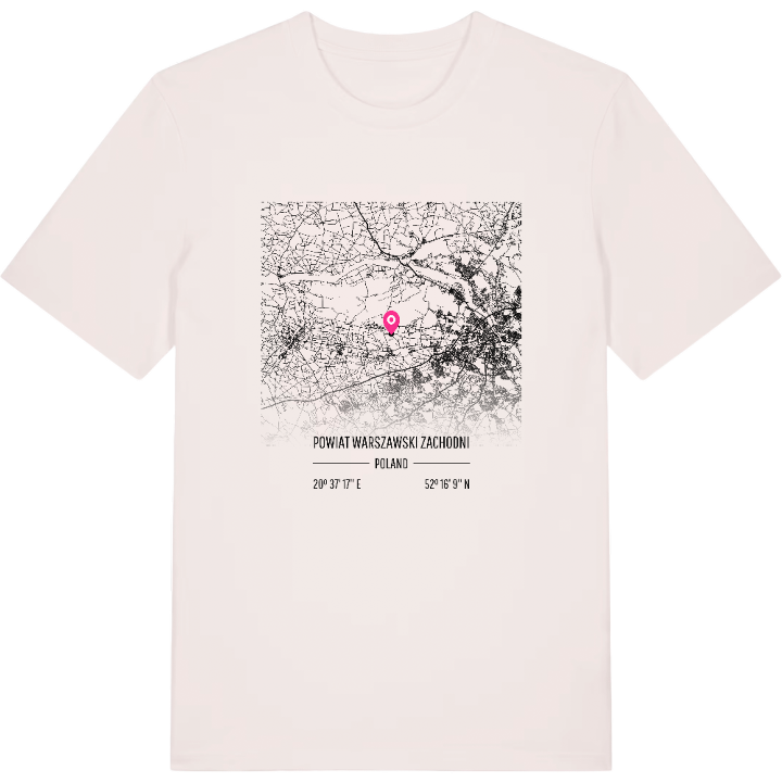 powiat warszawski zachodni karta t-shirt – t-shirt från PinShirt