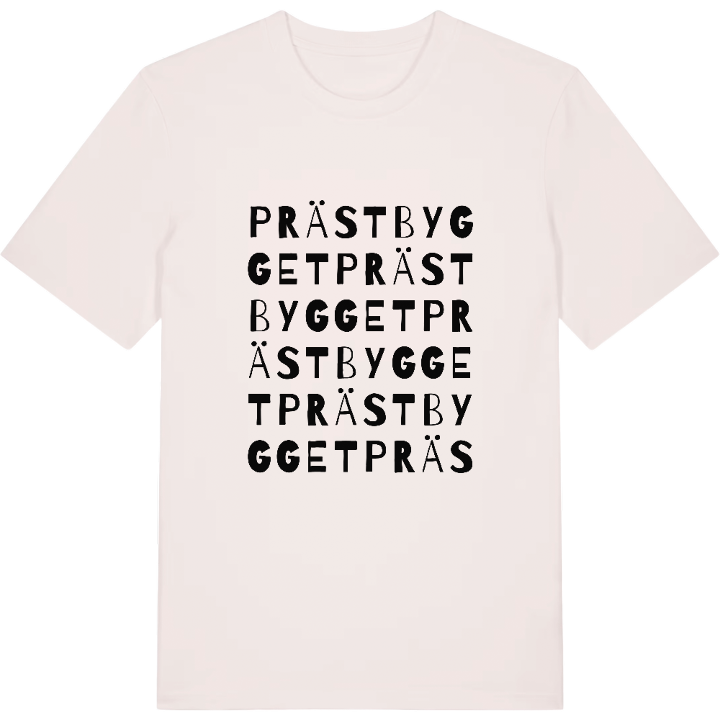 Prästbygget ordlek t-shirt – t-shirt från PinShirt