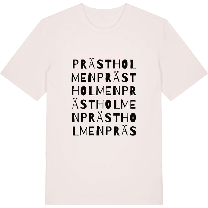 Prästholmen ordlek t-shirt – t-shirt från PinShirt