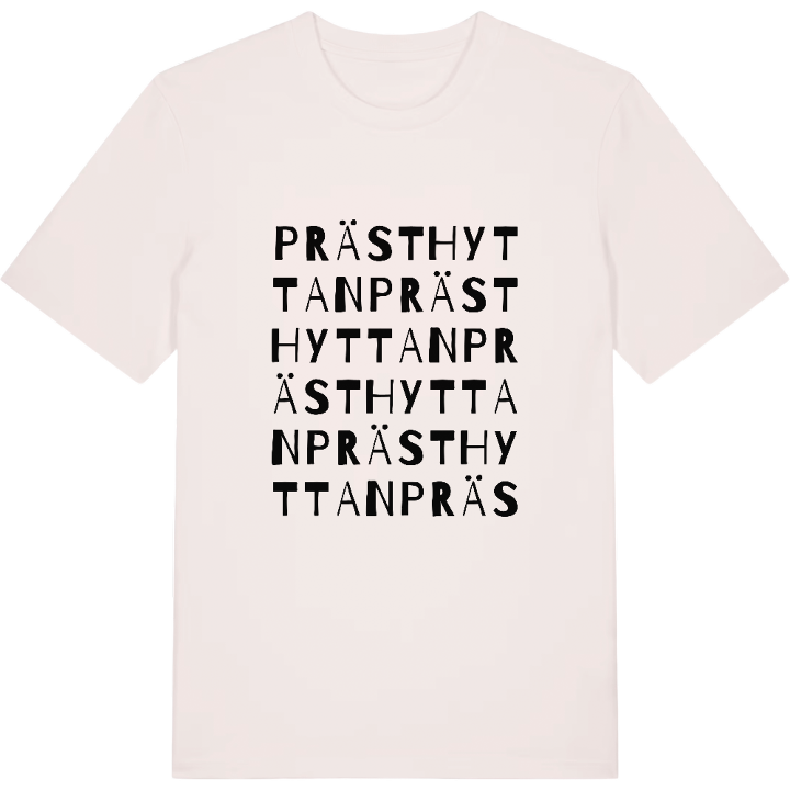 Prästhyttan ordlek t-shirt – t-shirt från PinShirt