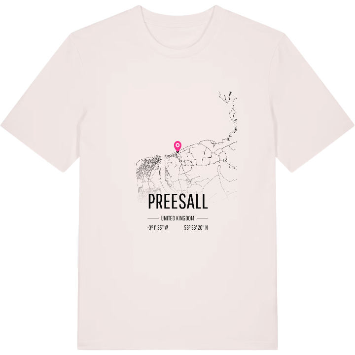 Preesall karta t-shirt – t-shirt från PinShirt