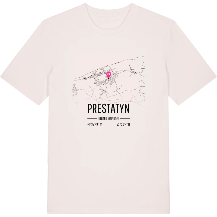 Prestatyn karta t-shirt – t-shirt från PinShirt