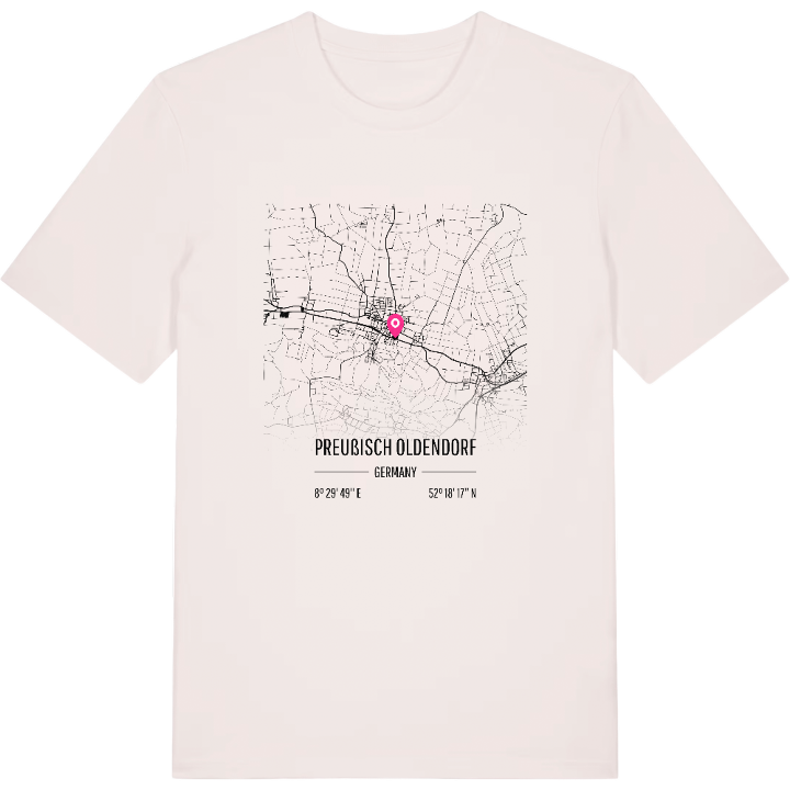 Preußisch Oldendorf karta t-shirt – t-shirt från PinShirt