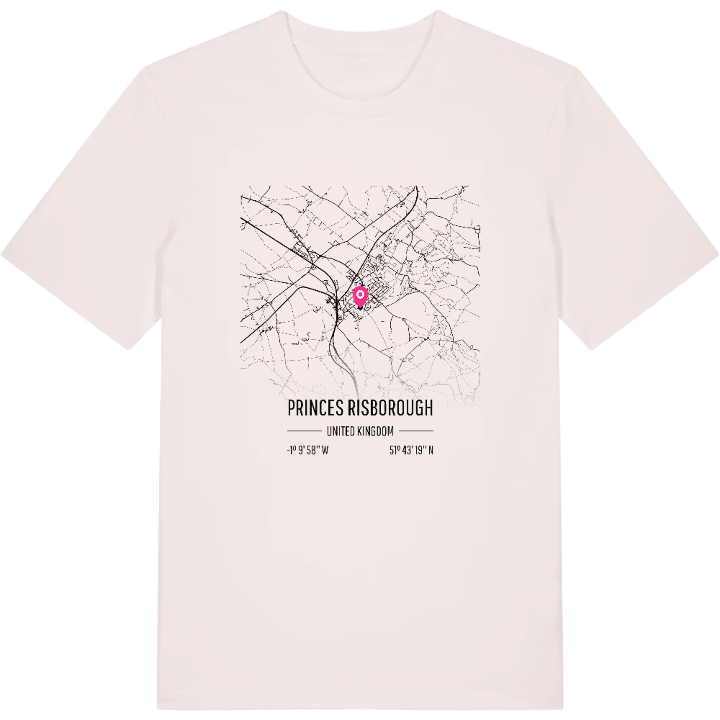Princes Risborough karta t-shirt – t-shirt från PinShirt