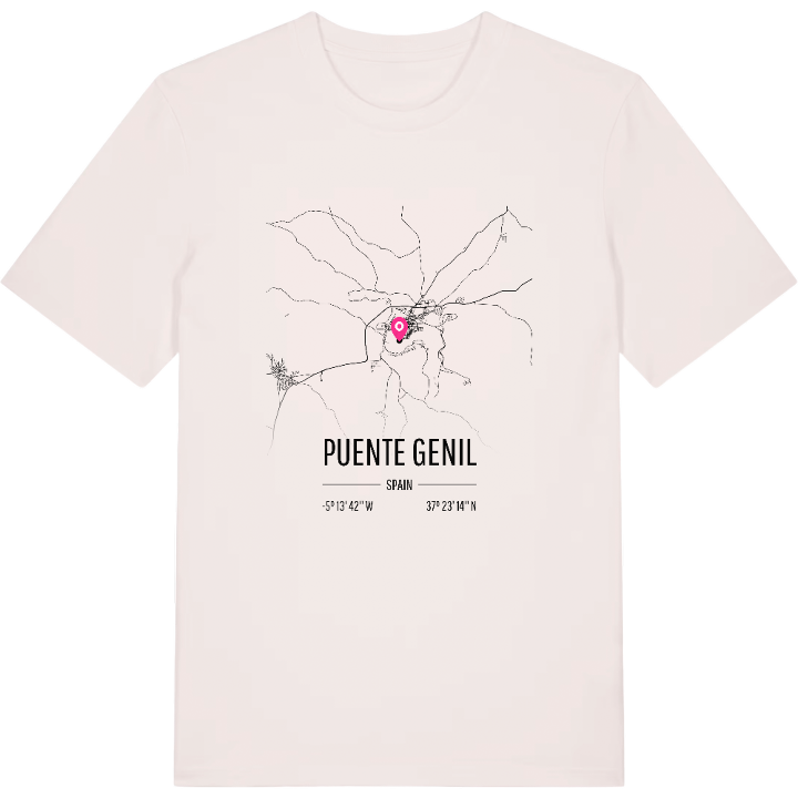 Puente Genil karta t-shirt – t-shirt från PinShirt