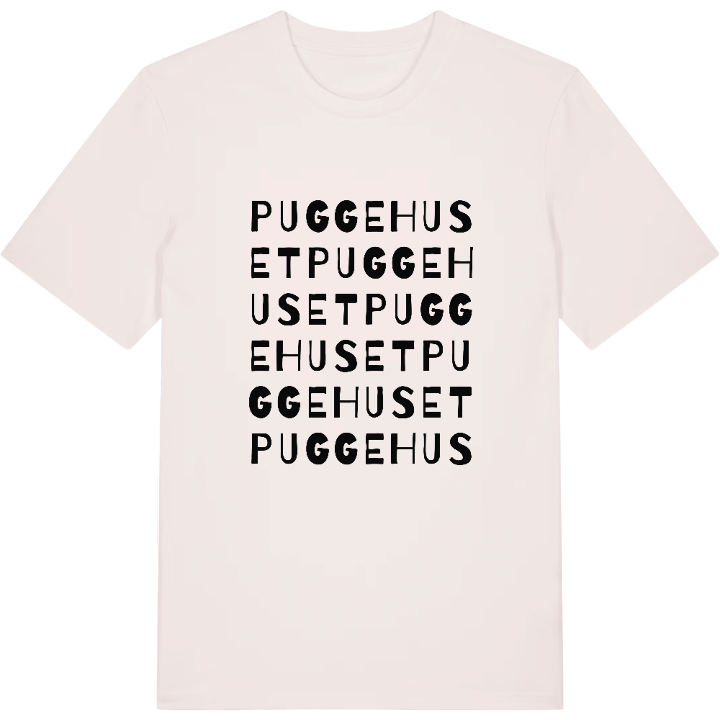 Puggehuset ordlek t-shirt – t-shirt från PinShirt