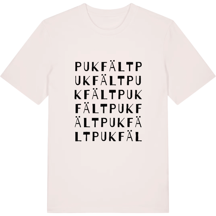 Pukfält ordlek t-shirt – t-shirt från PinShirt