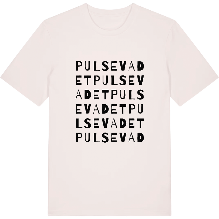 Pulsevadet ordlek t-shirt – t-shirt från PinShirt