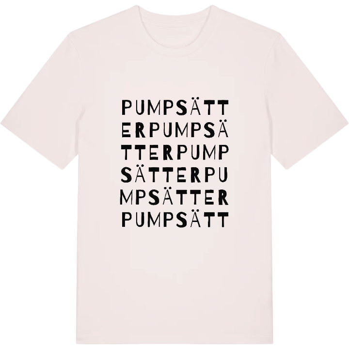 Pumpsätter ordlek t-shirt – t-shirt från PinShirt