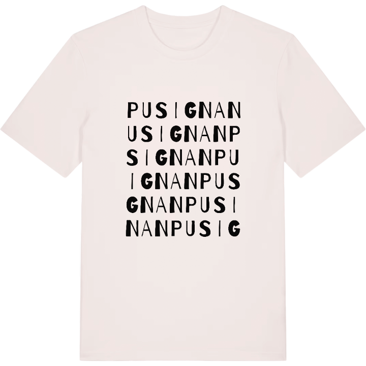 Pusignan ordlek t-shirt – t-shirt från PinShirt