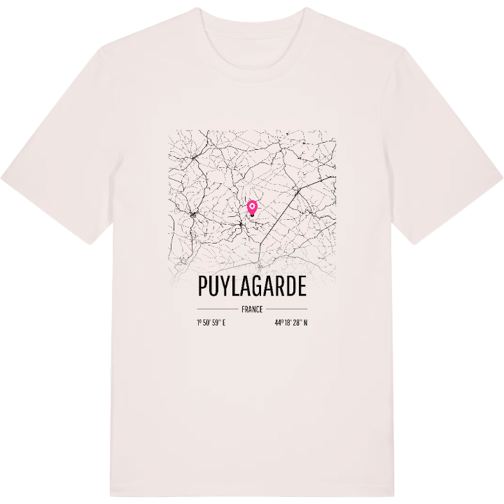 Puylagarde karta t-shirt – t-shirt från PinShirt