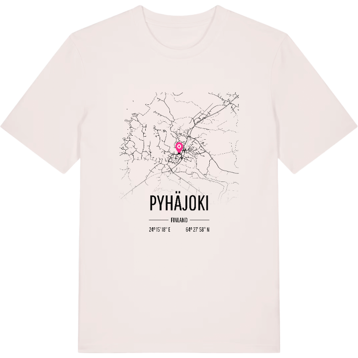 Pyhäjoki karta t-shirt – t-shirt från PinShirt