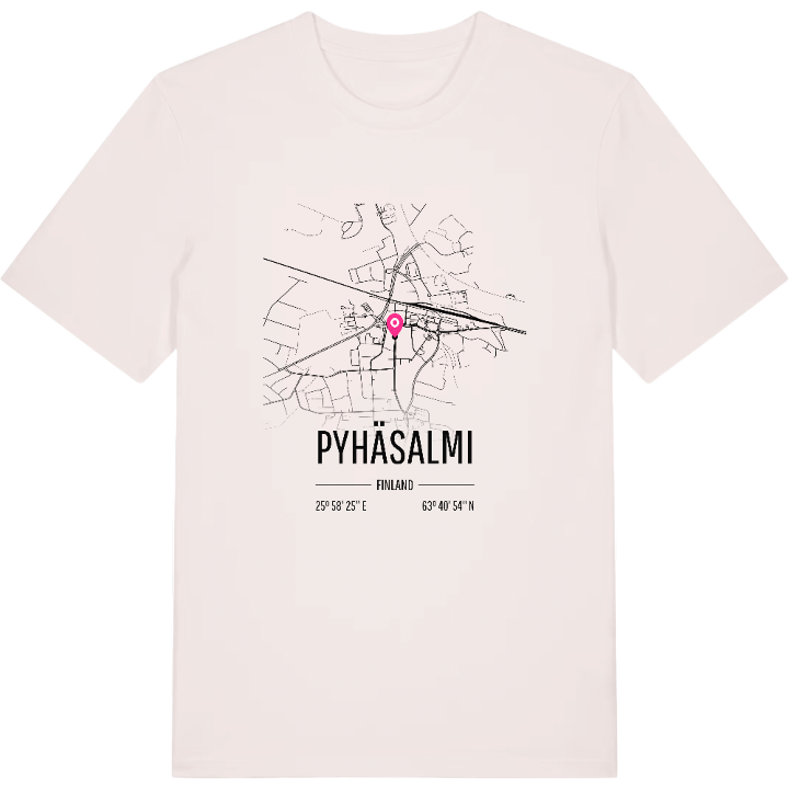 Pyhäsalmi karta t-shirt – t-shirt från PinShirt
