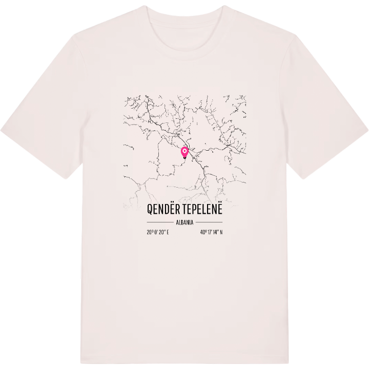 Qendër Tepelenë karta t-shirt – t-shirt från PinShirt