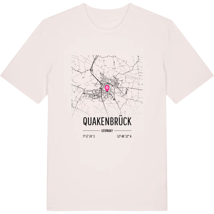 Quakenbrück karta t-shirt – t-shirt från PinShirt