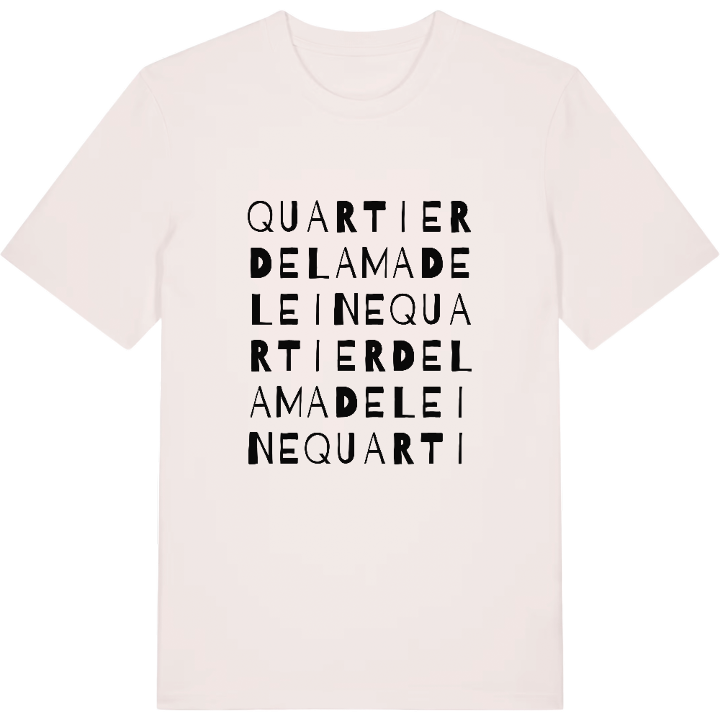 Quartier de la Madeleine ordlek t-shirt – t-shirt från PinShirt