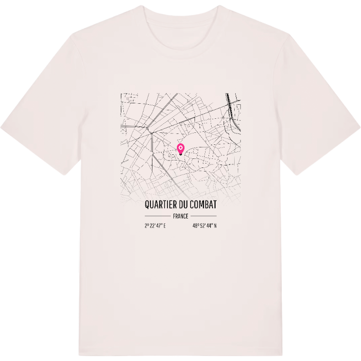 Quartier du Combat karta t-shirt – t-shirt från PinShirt